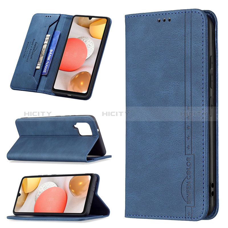 Handytasche Stand Schutzhülle Flip Leder Hülle B15F für Samsung Galaxy A42 5G groß