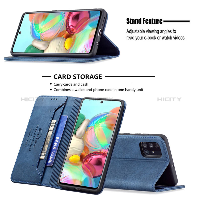 Handytasche Stand Schutzhülle Flip Leder Hülle B15F für Samsung Galaxy A71 4G A715