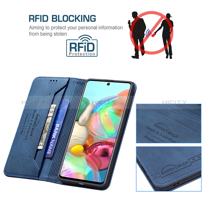 Handytasche Stand Schutzhülle Flip Leder Hülle B15F für Samsung Galaxy A71 4G A715