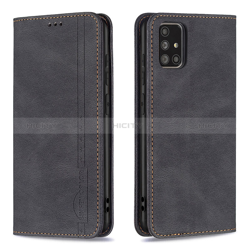 Handytasche Stand Schutzhülle Flip Leder Hülle B15F für Samsung Galaxy A71 5G groß