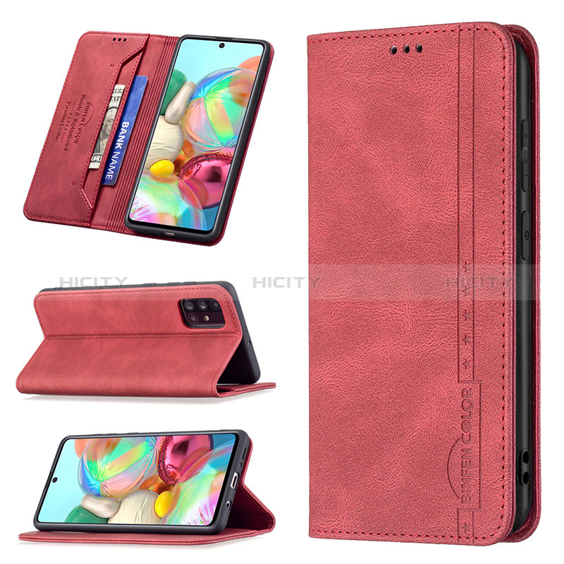 Handytasche Stand Schutzhülle Flip Leder Hülle B15F für Samsung Galaxy A71 5G groß