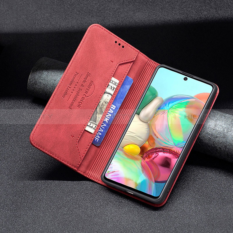 Handytasche Stand Schutzhülle Flip Leder Hülle B15F für Samsung Galaxy A71 5G groß