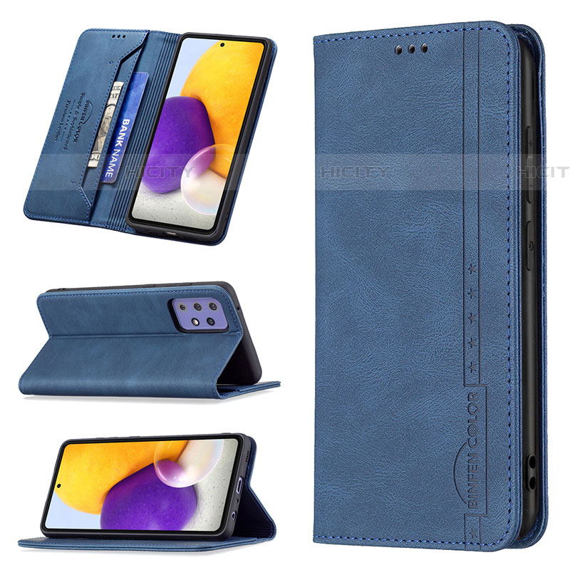 Handytasche Stand Schutzhülle Flip Leder Hülle B15F für Samsung Galaxy A72 4G