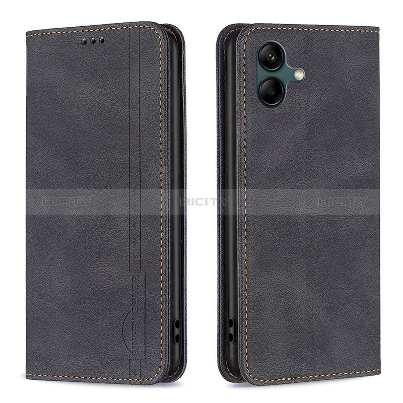 Handytasche Stand Schutzhülle Flip Leder Hülle B15F für Samsung Galaxy M04 Schwarz