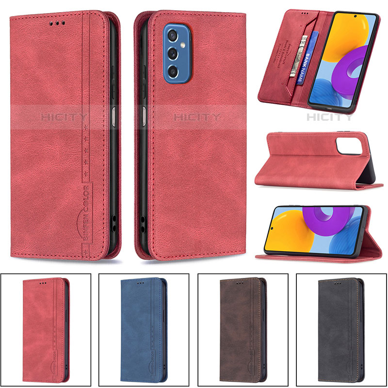 Handytasche Stand Schutzhülle Flip Leder Hülle B15F für Samsung Galaxy M52 5G groß