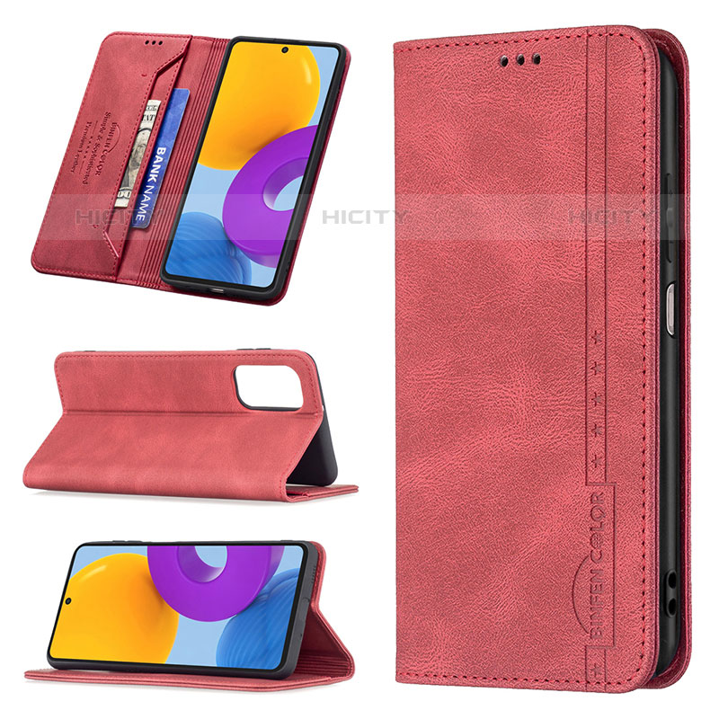 Handytasche Stand Schutzhülle Flip Leder Hülle B15F für Samsung Galaxy M52 5G groß