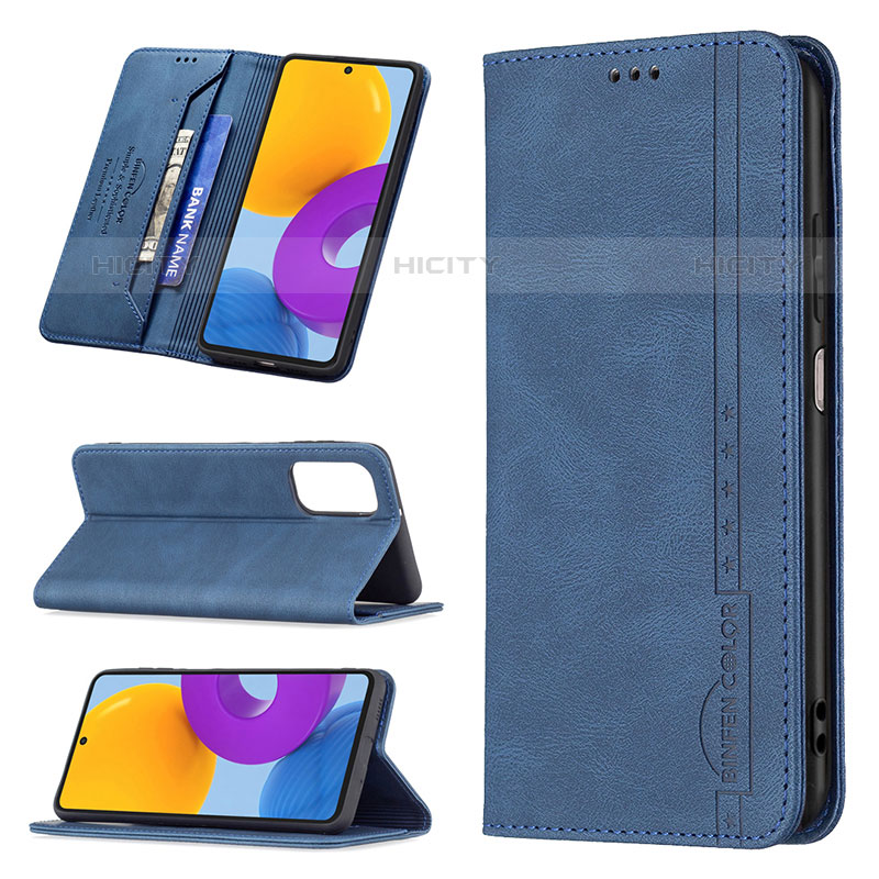 Handytasche Stand Schutzhülle Flip Leder Hülle B15F für Samsung Galaxy M52 5G groß