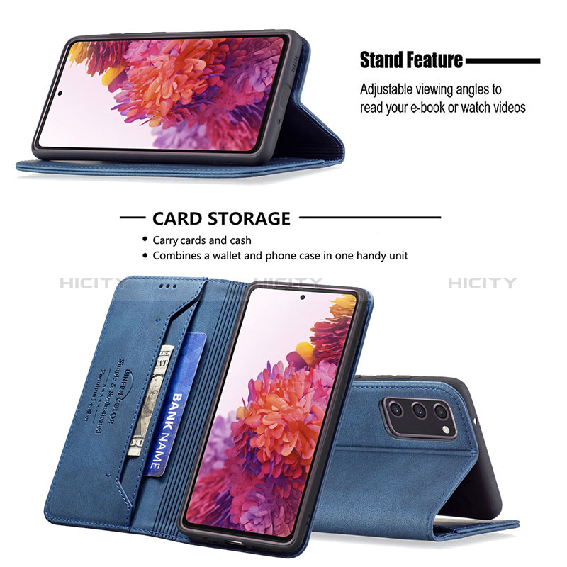 Handytasche Stand Schutzhülle Flip Leder Hülle B15F für Samsung Galaxy S20 FE (2022) 5G