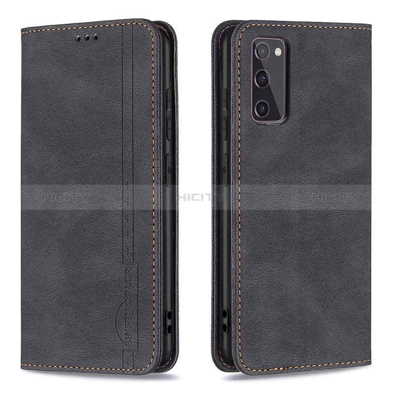 Handytasche Stand Schutzhülle Flip Leder Hülle B15F für Samsung Galaxy S20 FE (2022) 5G Schwarz