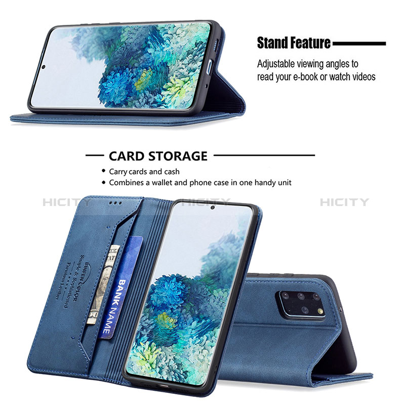 Handytasche Stand Schutzhülle Flip Leder Hülle B15F für Samsung Galaxy S20 Plus 5G groß