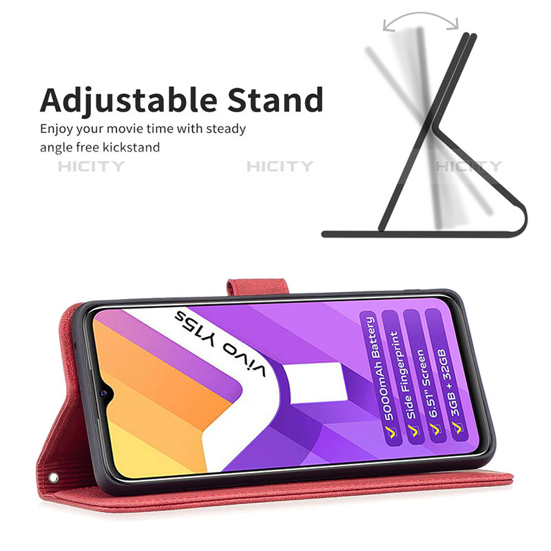 Handytasche Stand Schutzhülle Flip Leder Hülle B15F für Vivo iQOO U5x