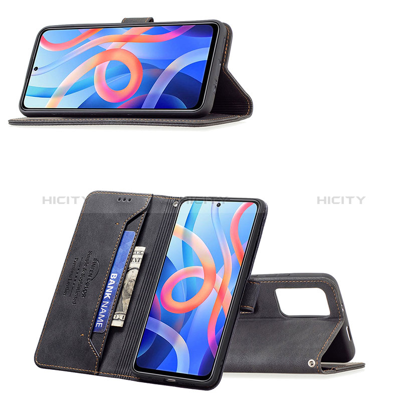 Handytasche Stand Schutzhülle Flip Leder Hülle B15F für Xiaomi Poco M4 Pro 5G