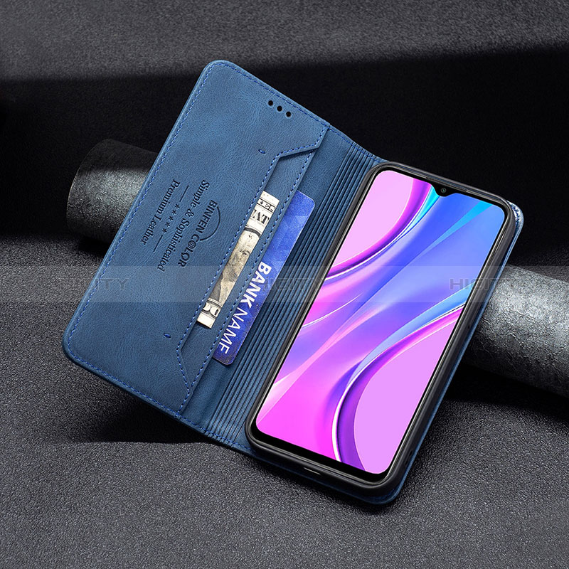 Handytasche Stand Schutzhülle Flip Leder Hülle B15F für Xiaomi Redmi 9 groß