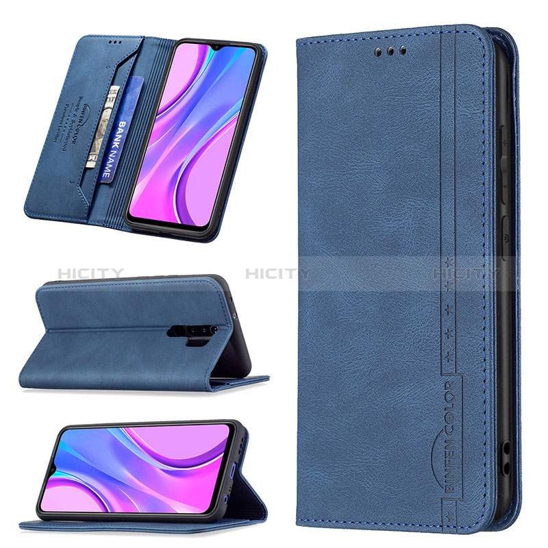 Handytasche Stand Schutzhülle Flip Leder Hülle B15F für Xiaomi Redmi 9 groß