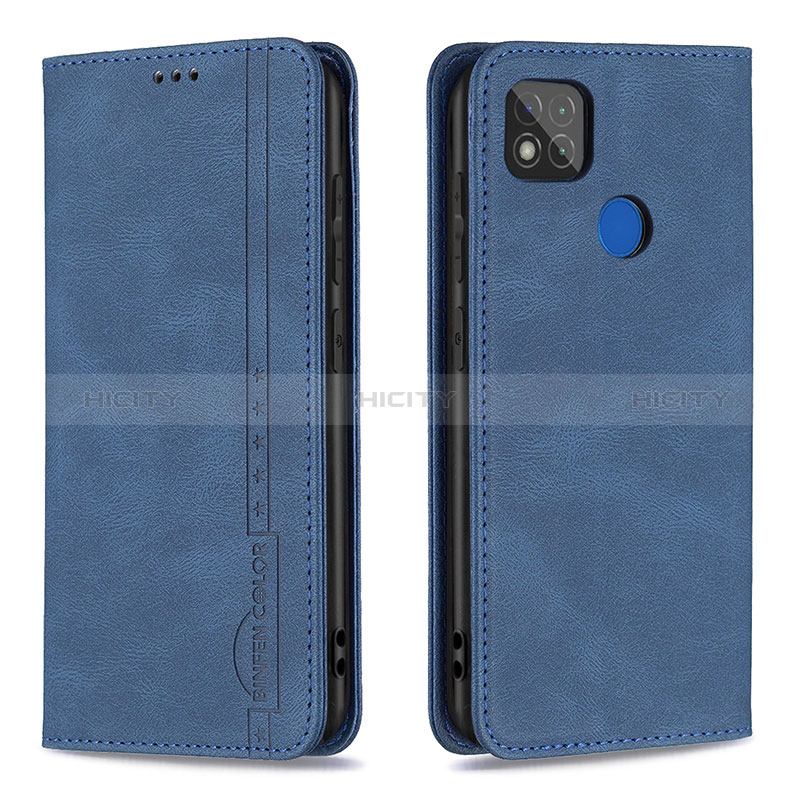 Handytasche Stand Schutzhülle Flip Leder Hülle B15F für Xiaomi Redmi 9 Activ Blau