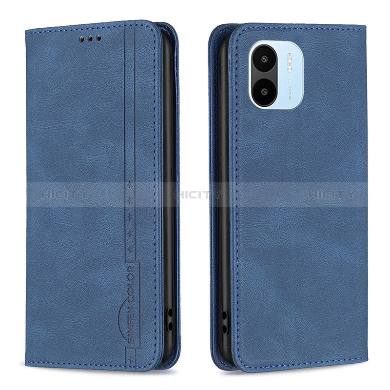 Handytasche Stand Schutzhülle Flip Leder Hülle B15F für Xiaomi Redmi A1 Blau Plus