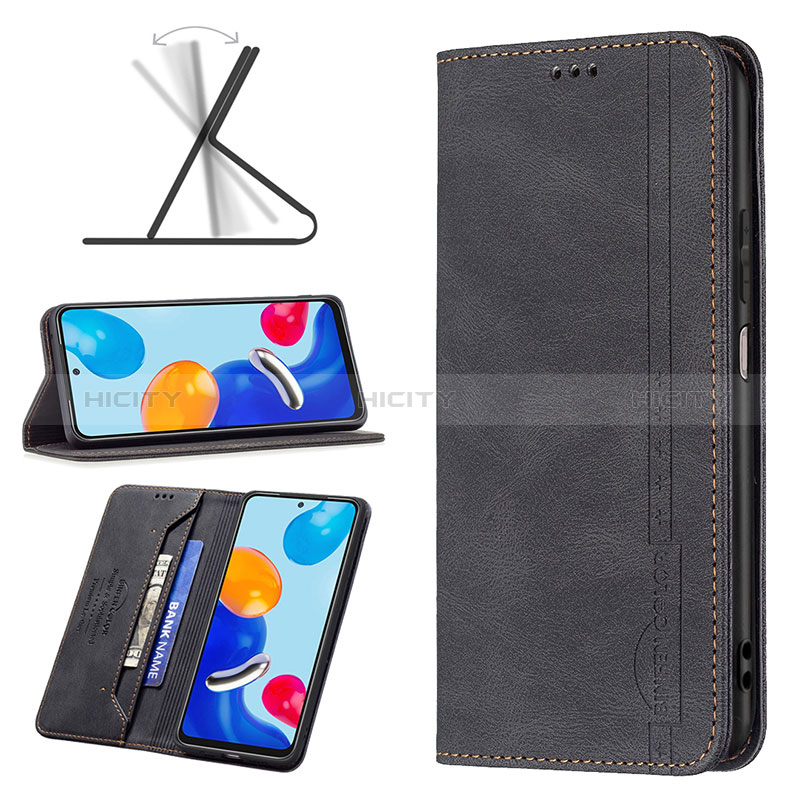 Handytasche Stand Schutzhülle Flip Leder Hülle B15F für Xiaomi Redmi Note 11S 4G groß