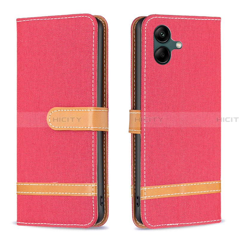 Handytasche Stand Schutzhülle Flip Leder Hülle B16F für Samsung Galaxy A05 Rot