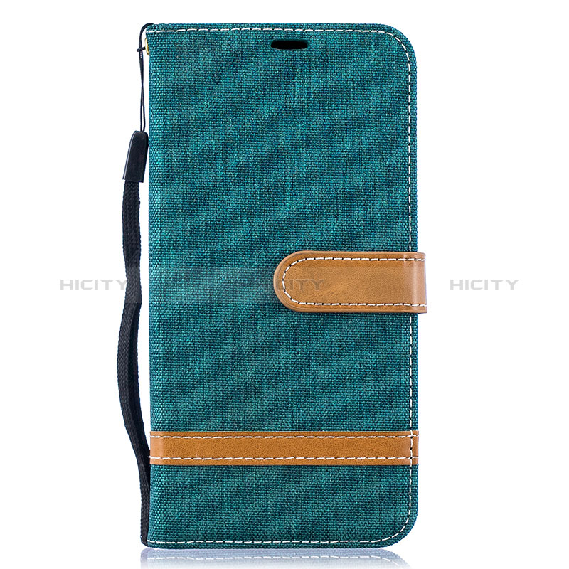 Handytasche Stand Schutzhülle Flip Leder Hülle B16F für Samsung Galaxy A10 Grün