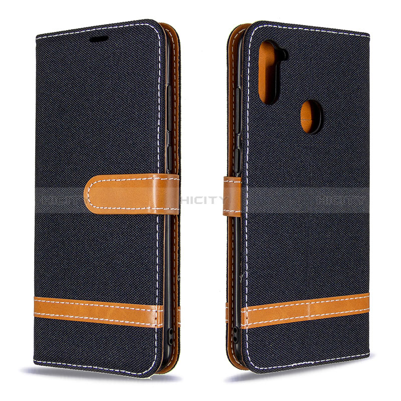 Handytasche Stand Schutzhülle Flip Leder Hülle B16F für Samsung Galaxy A11 groß