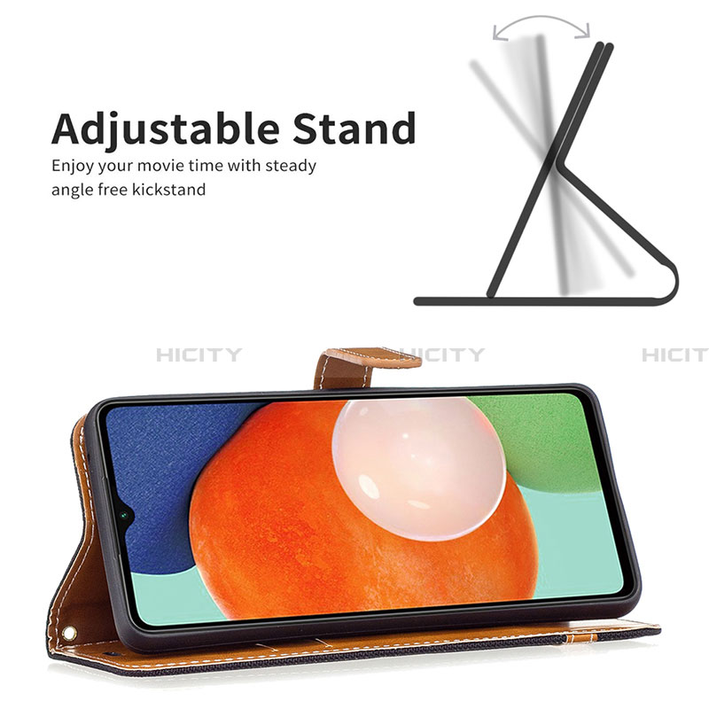 Handytasche Stand Schutzhülle Flip Leder Hülle B16F für Samsung Galaxy A13 4G groß