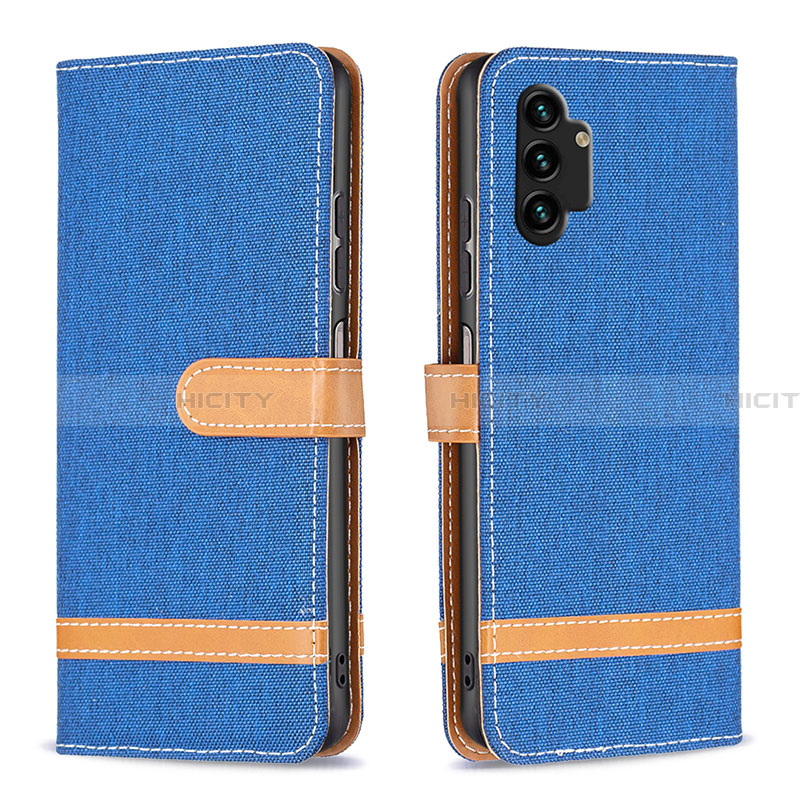 Handytasche Stand Schutzhülle Flip Leder Hülle B16F für Samsung Galaxy A13 4G groß