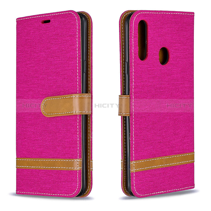 Handytasche Stand Schutzhülle Flip Leder Hülle B16F für Samsung Galaxy A20s Pink Plus