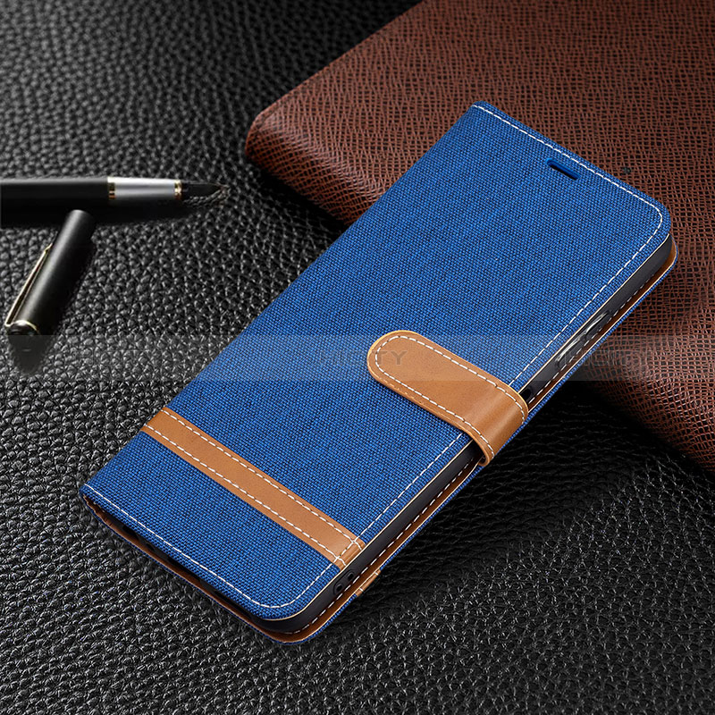 Handytasche Stand Schutzhülle Flip Leder Hülle B16F für Samsung Galaxy A22s 5G groß