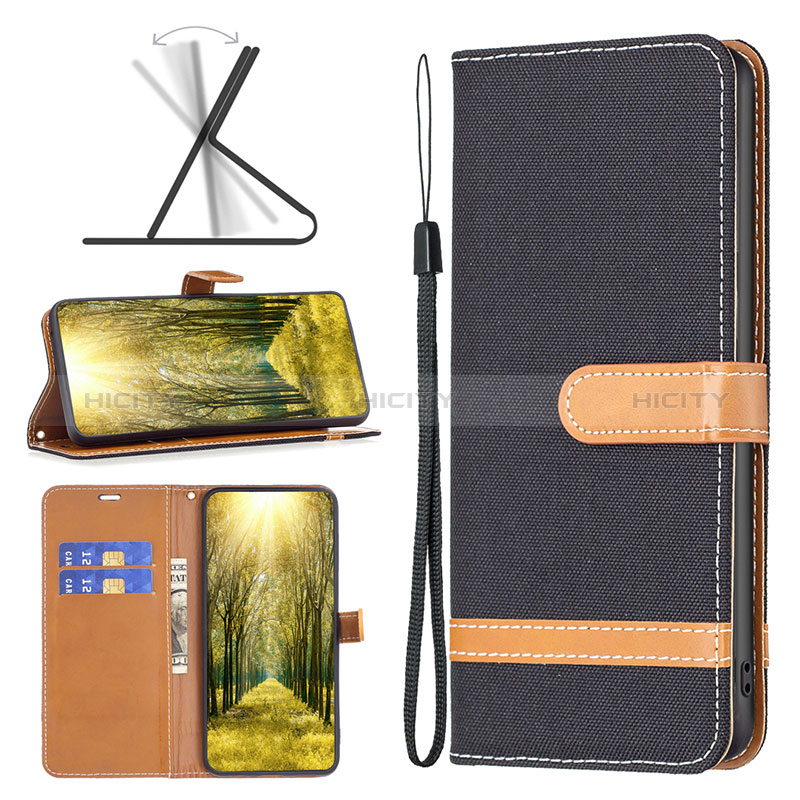 Handytasche Stand Schutzhülle Flip Leder Hülle B16F für Samsung Galaxy A23e 5G groß