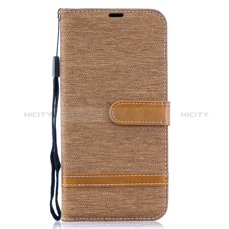 Handytasche Stand Schutzhülle Flip Leder Hülle B16F für Samsung Galaxy A30S Gold