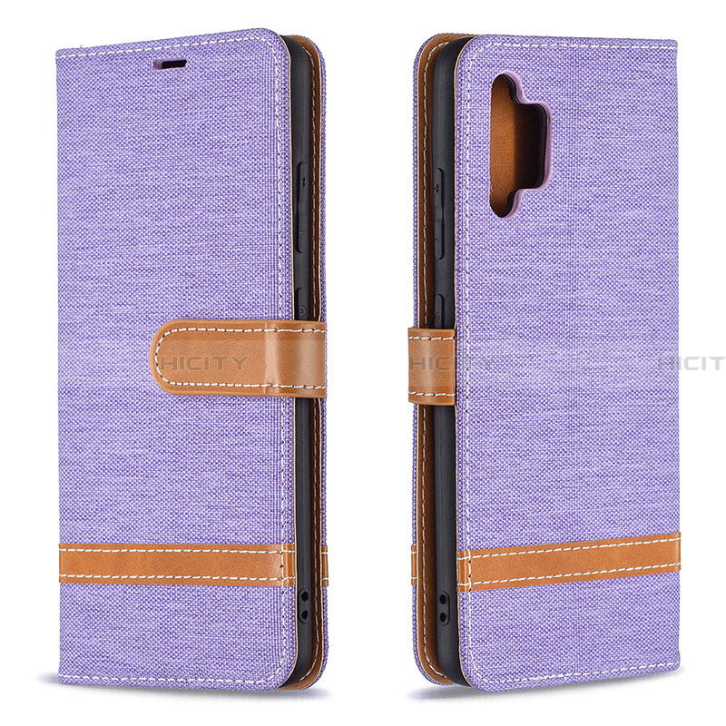 Handytasche Stand Schutzhülle Flip Leder Hülle B16F für Samsung Galaxy A32 5G Helles Lila