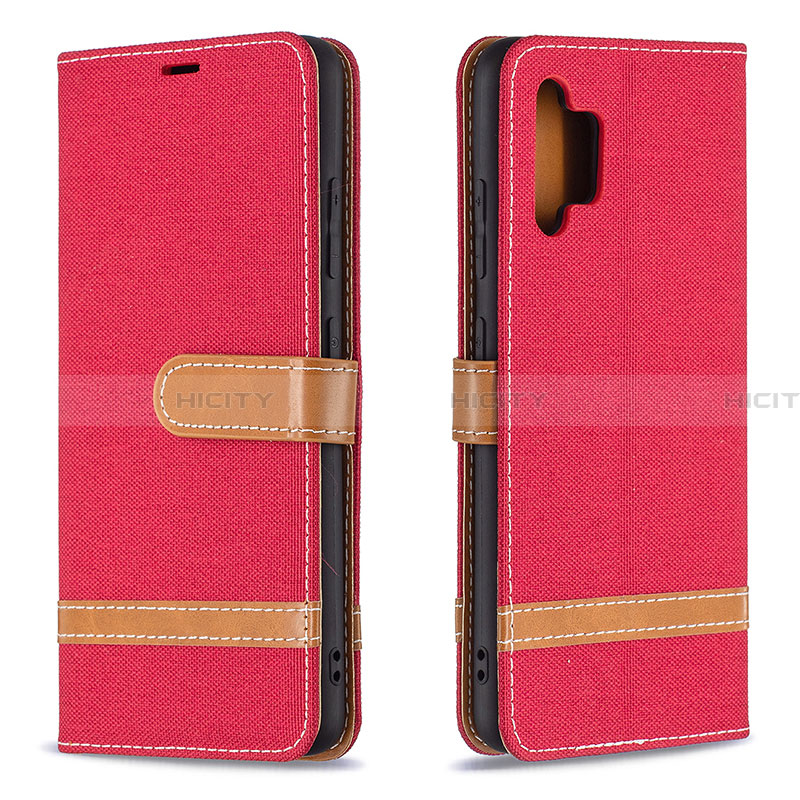 Handytasche Stand Schutzhülle Flip Leder Hülle B16F für Samsung Galaxy A32 5G Rot