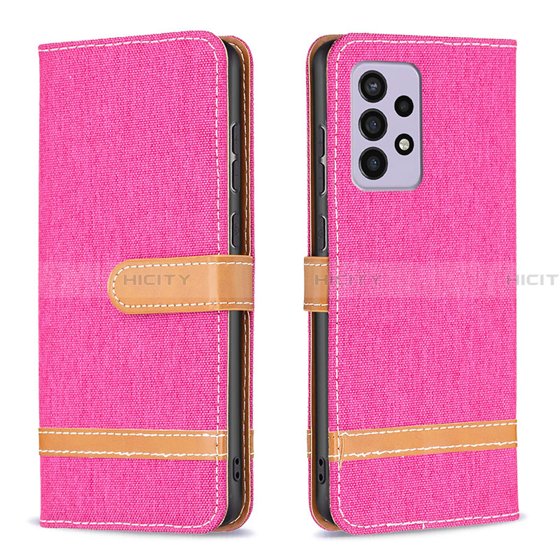 Handytasche Stand Schutzhülle Flip Leder Hülle B16F für Samsung Galaxy A33 5G Pink