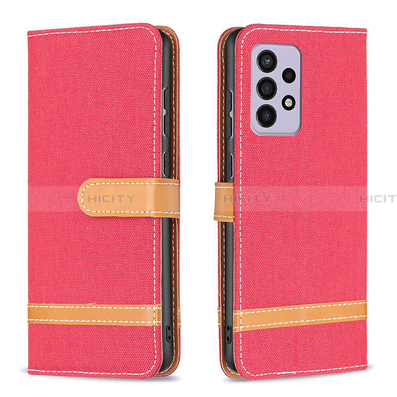 Handytasche Stand Schutzhülle Flip Leder Hülle B16F für Samsung Galaxy A33 5G Rot