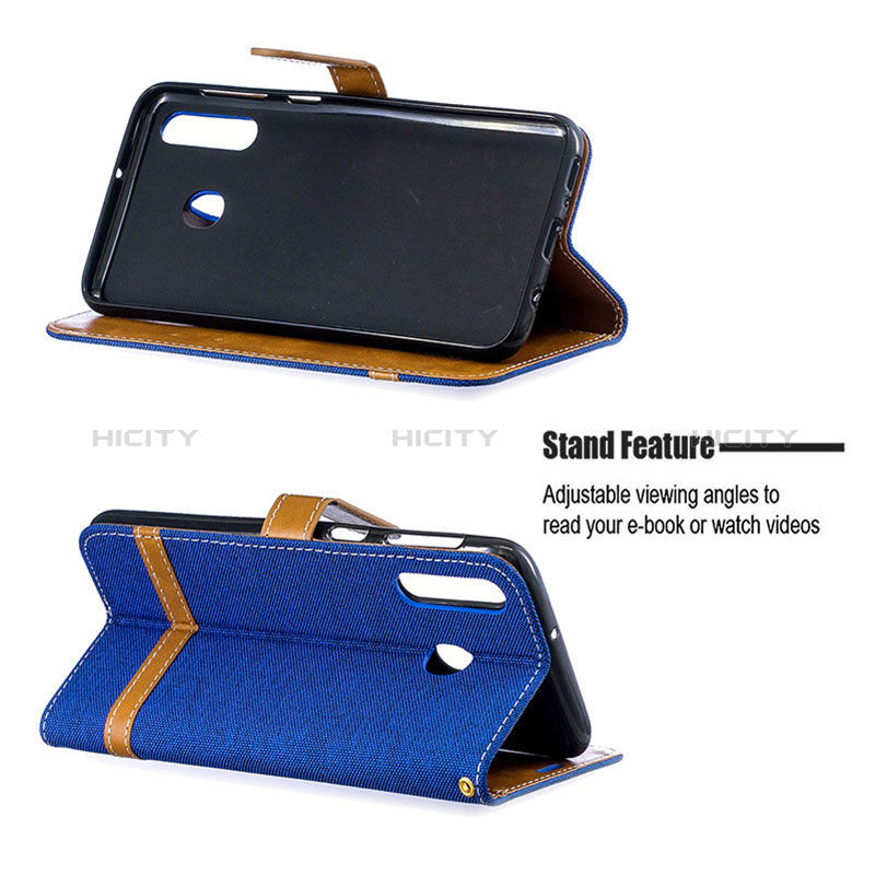 Handytasche Stand Schutzhülle Flip Leder Hülle B16F für Samsung Galaxy A40s groß