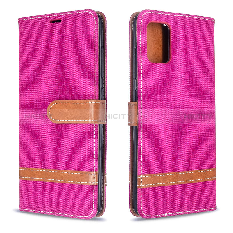 Handytasche Stand Schutzhülle Flip Leder Hülle B16F für Samsung Galaxy A51 4G Pink