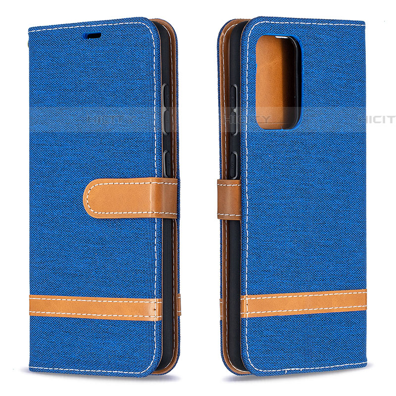 Handytasche Stand Schutzhülle Flip Leder Hülle B16F für Samsung Galaxy A52 5G Blau