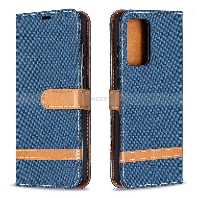 Handytasche Stand Schutzhülle Flip Leder Hülle B16F für Samsung Galaxy A52s 5G Königs Blau Plus