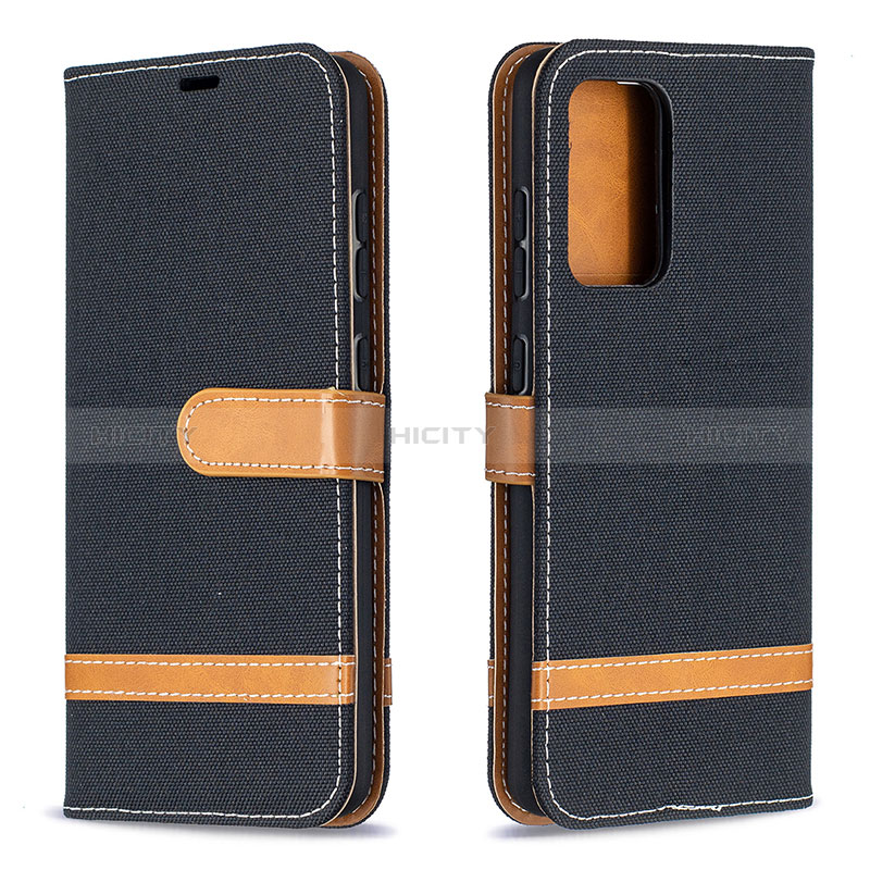 Handytasche Stand Schutzhülle Flip Leder Hülle B16F für Samsung Galaxy A52s 5G Schwarz