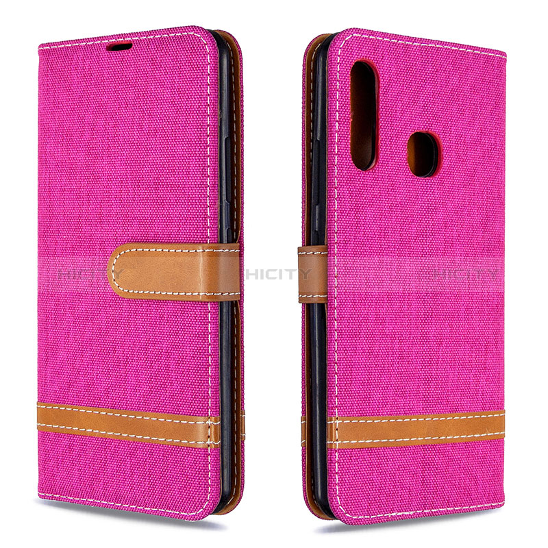 Handytasche Stand Schutzhülle Flip Leder Hülle B16F für Samsung Galaxy A70E Pink Plus