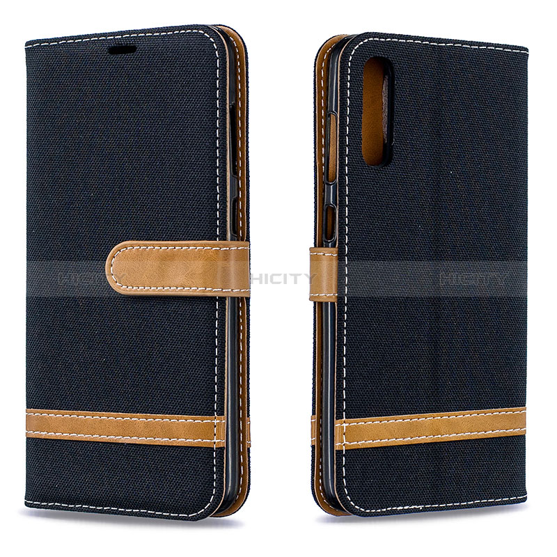 Handytasche Stand Schutzhülle Flip Leder Hülle B16F für Samsung Galaxy A70S Schwarz