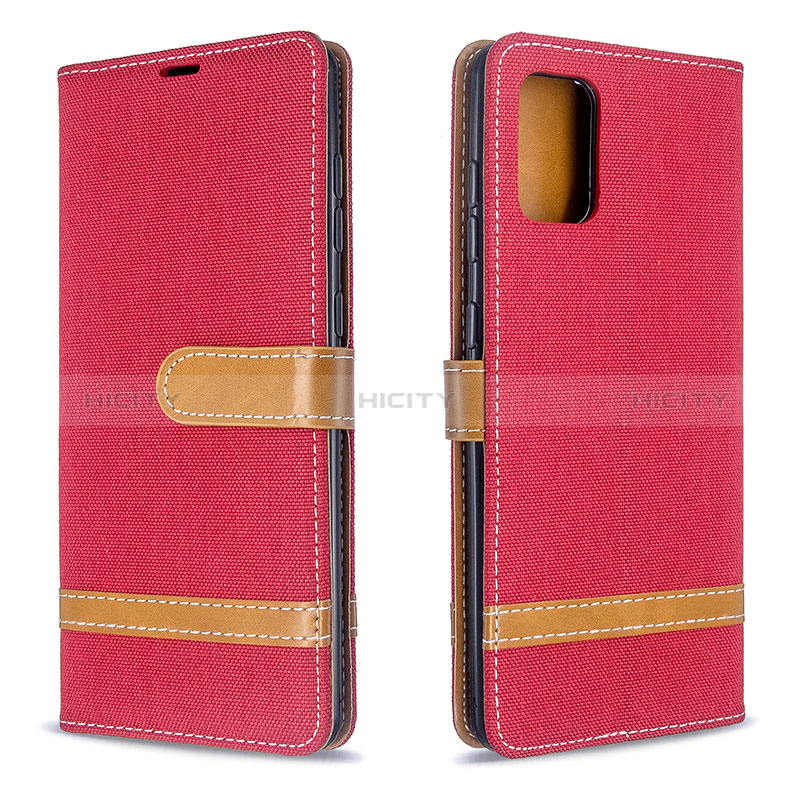 Handytasche Stand Schutzhülle Flip Leder Hülle B16F für Samsung Galaxy A71 5G Rot