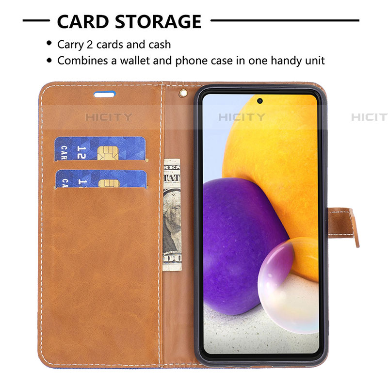 Handytasche Stand Schutzhülle Flip Leder Hülle B16F für Samsung Galaxy A73 5G