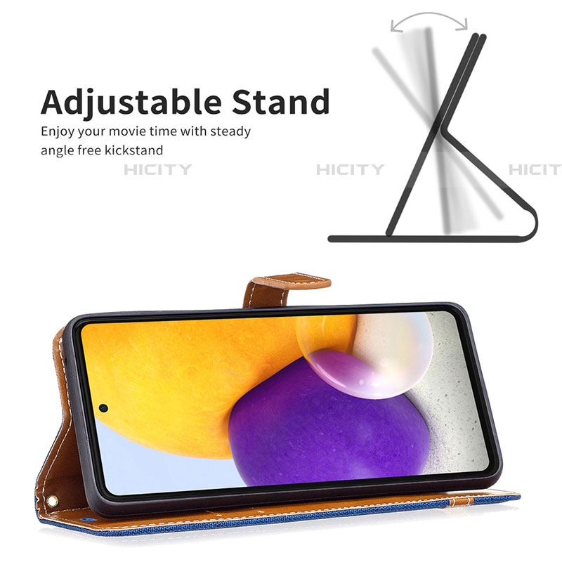 Handytasche Stand Schutzhülle Flip Leder Hülle B16F für Samsung Galaxy A73 5G