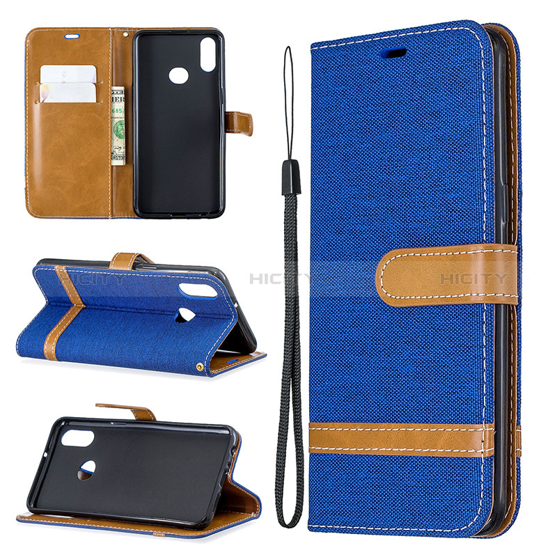 Handytasche Stand Schutzhülle Flip Leder Hülle B16F für Samsung Galaxy M01s groß