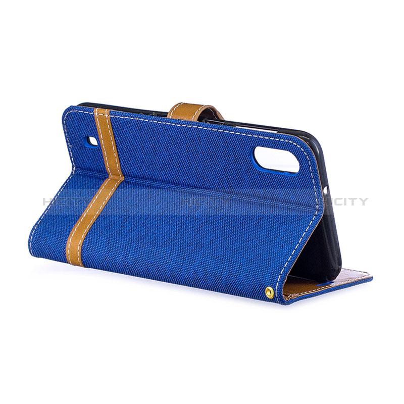 Handytasche Stand Schutzhülle Flip Leder Hülle B16F für Samsung Galaxy M10 groß