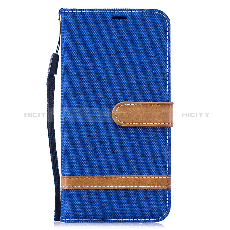 Handytasche Stand Schutzhülle Flip Leder Hülle B16F für Samsung Galaxy M20 Blau