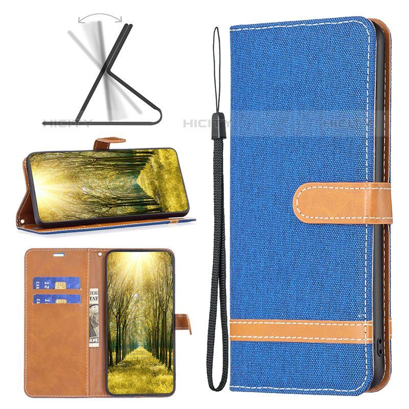 Handytasche Stand Schutzhülle Flip Leder Hülle B16F für Samsung Galaxy M23 5G groß