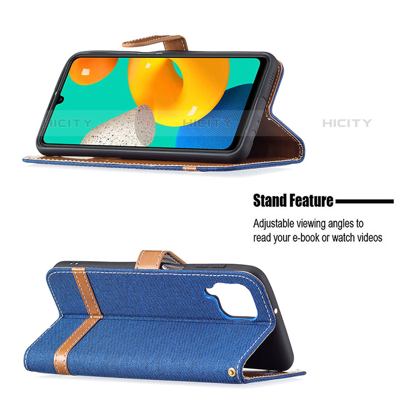 Handytasche Stand Schutzhülle Flip Leder Hülle B16F für Samsung Galaxy M32 4G