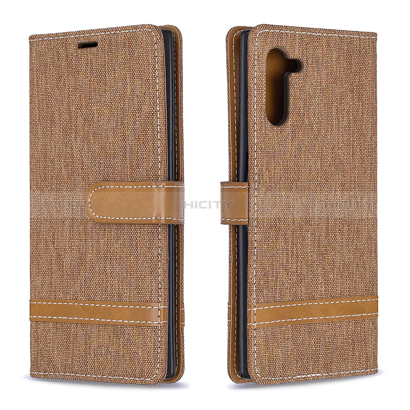 Handytasche Stand Schutzhülle Flip Leder Hülle B16F für Samsung Galaxy Note 10 5G Gold